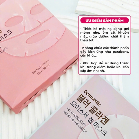 Mặt nạ thạch cấp ẩm và làm đầy collagen Dermaxilic Filler Collagen Moisture Gel Mask 