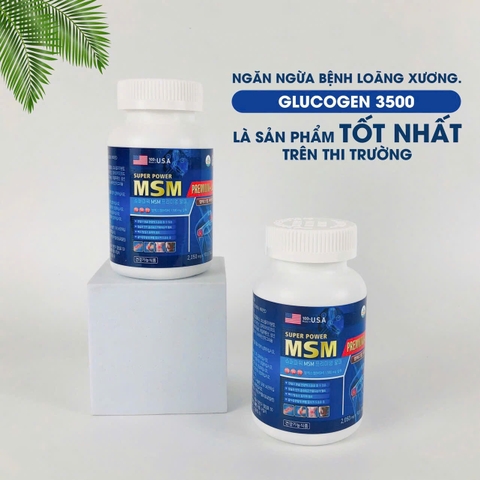 Viên uống hỗ trợ xương khớp Super Power MSM Premium Alpha + Vitamin D 