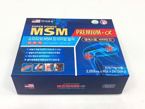 Viên uống hỗ trợ xương khớp Super Power MSM Premium Alpha + Vitamin D 