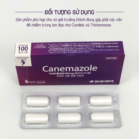Viên đặt phụ khoa Canemazole Hàn Quốc