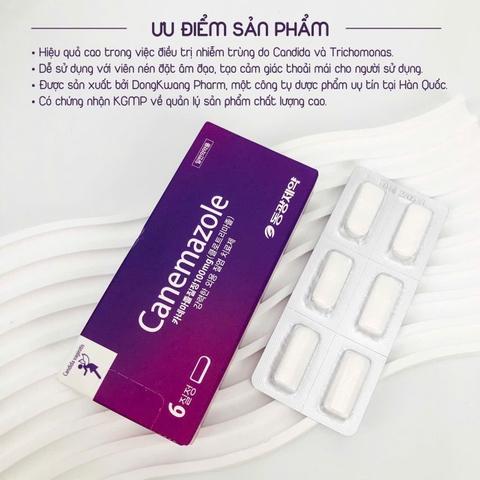 Viên đặt phụ khoa Canemazole Hàn Quốc