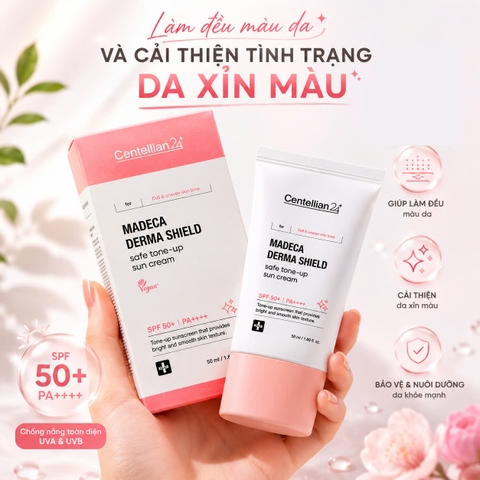 Kem chống nắng nâng tông Centellian24 Madeca Derma Shield Safe Tone-Up Sun Cream