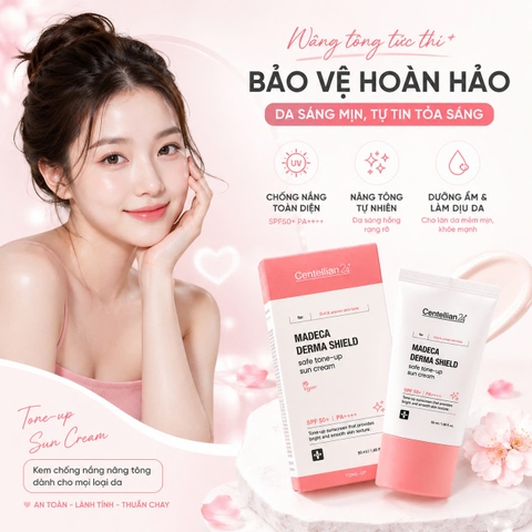 Kem chống nắng nâng tông Centellian24 Madeca Derma Shield Safe Tone-Up Sun Cream