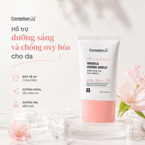 Kem chống nắng nâng tông Centellian24 Madeca Derma Shield Safe Tone-Up Sun Cream