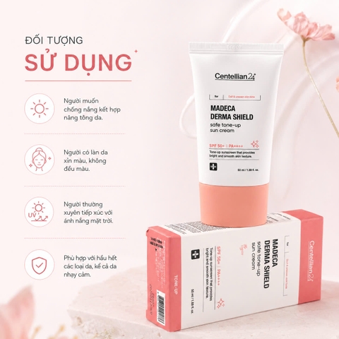 Kem chống nắng nâng tông Centellian24 Madeca Derma Shield Safe Tone-Up Sun Cream