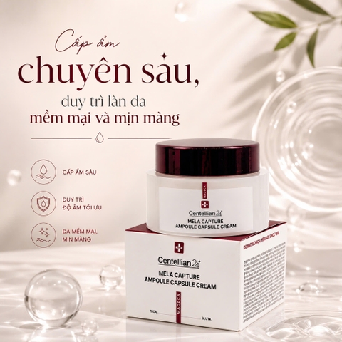 Kem dưỡng trắng mờ thâm Centellian24 Madeca Mela Capture Ampoule Capsule Cream