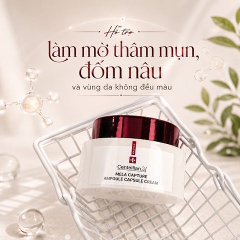 Kem dưỡng trắng mờ thâm Centellian24 Madeca Mela Capture Ampoule Capsule Cream