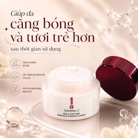 Kem dưỡng trắng mờ thâm Centellian24 Madeca Mela Capture Ampoule Capsule Cream