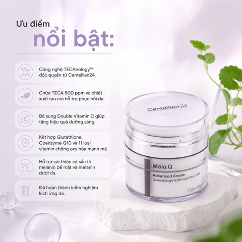 Kem dưỡng sáng da Centellian24 Mela Q Advanced Cream