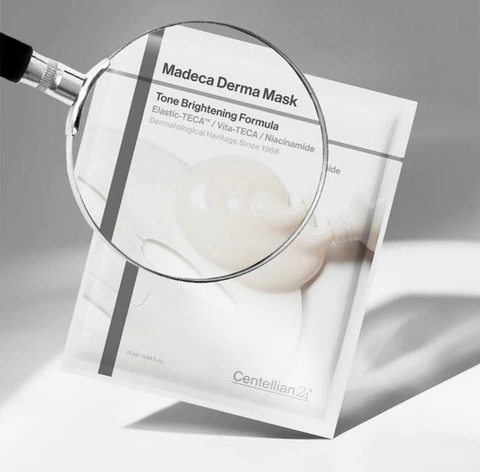Mặt nạ dưỡng sáng da Centellian24 Madeca Derma Mask Tone Brightening Formula hộp 10 miếng