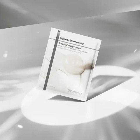 Mặt nạ dưỡng sáng da Centellian24 Madeca Derma Mask Tone Brightening Formula hộp 10 miếng