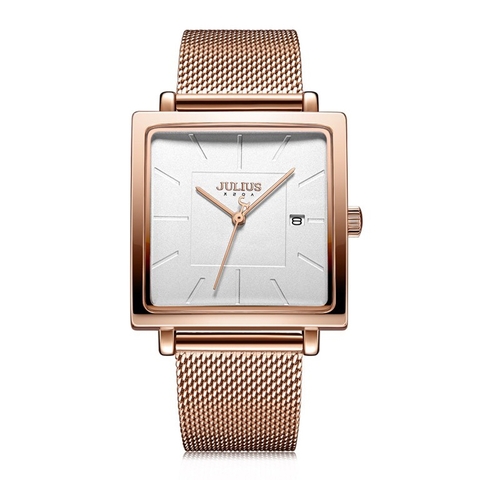 Đồng Hồ Nữ JA-1207B Julius Hàn Quốc (Vàng Hồng)