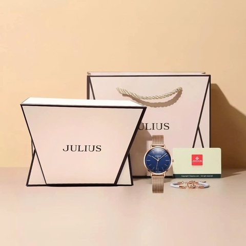 Đồng Hồ Nữ  JAL-043D1 Hàn Quốc + Vòng Tay Julius JSB078