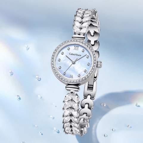 Đồng Hồ Nữ CK CK-8681 Dây Thép ( Xanh Xà Cừ )