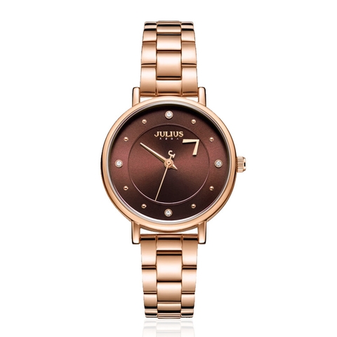 Đồng Hồ Nữ JA-1248LG Julius Hàn Quốc Dây Thép