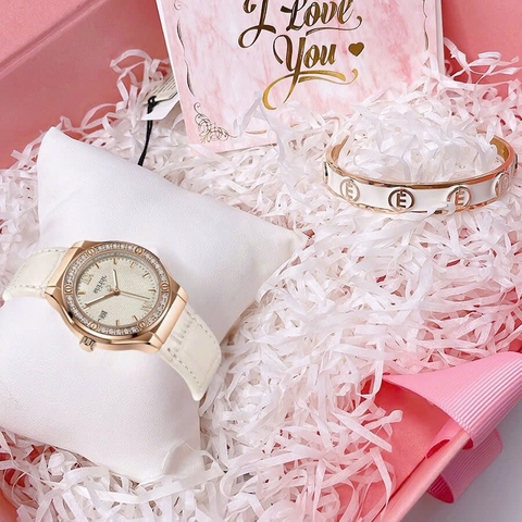 Combo Đồng Hồ Nữ Julius JA-1395 + Vòng Tay ESME ES117BINO