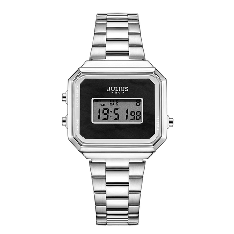 Đồng Hồ Nữ JA-1347A Julius Hàn Quốc Dây Thép (Bạc)