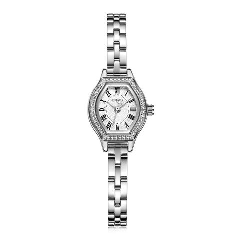 Đồng Hồ Nữ JA-1410A Julius Hàn Quốc Dây Thép (Bạc)
