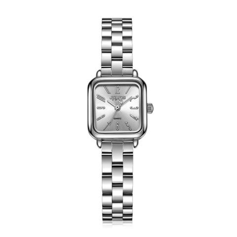 Đồng Hồ Nữ JA-1415A Julius Hàn Quốc Dây Thép (Bạc)