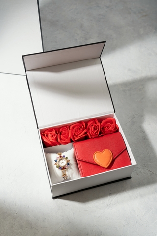 Combo Đồng Hồ Nữ JS-021 Julius Star + ESME ES017 Đỏ