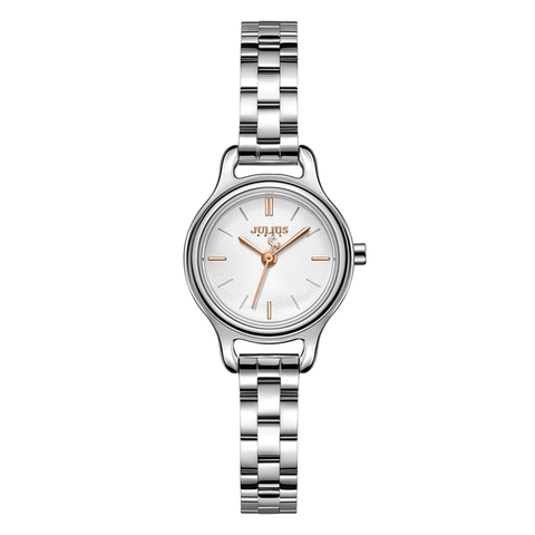 Đồng Hồ Nữ JA-1409A Julius Hàn Quốc Dây Thép (Bạc)