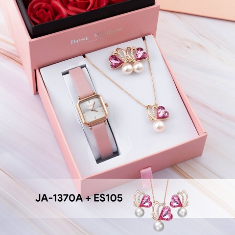 Combo Đồng Hồ Nữ JA-1370A Julius Hàn Quốc + Nữ Trang ESME ES105