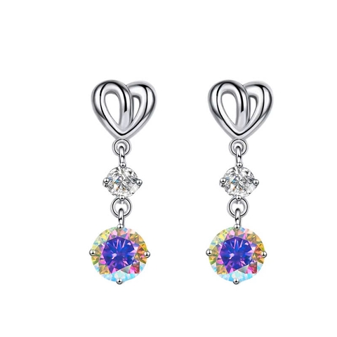 Bông Tai ESME ESES017C Kim Cương Đá Moissanite Bạc 925 Xi Kim 5 lớp