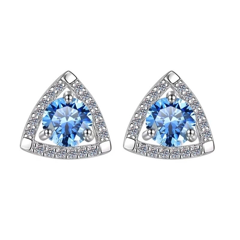 Bông Tai ESME ESES024C Kim Cương Đá Moissanite Bạc 925 Xi Kim 5 lớp