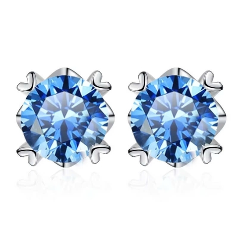 Bông Tai ESME ESES032C Kim Cương Đá Moissanite Bạc 925 Xi Kim 5 lớp