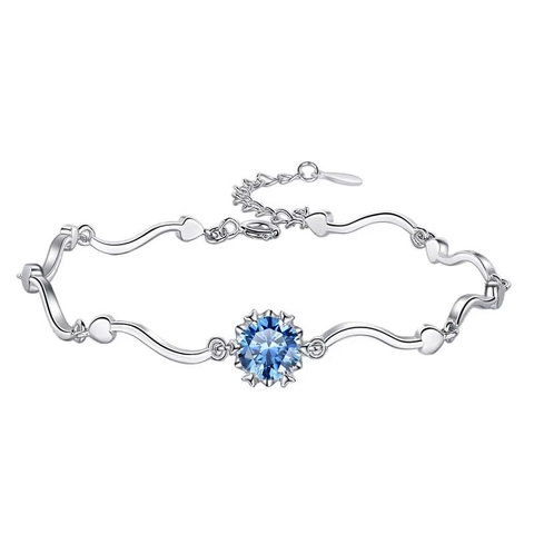 Vòng Tay ESME ESSL013C Kim Cương Đá Moissanite Bạc 925 Xi Kim 5 lớp