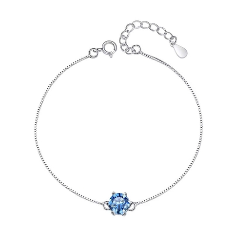 Vòng Tay ESME ESSL004C Kim Cương Đá Moissanite Bạc 925 Xi Kim 5 lớp
