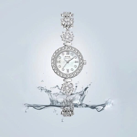 Đồng Hồ Nữ ATQ ATQ-3067 Dây Thép (Trắng Xà Cừ)