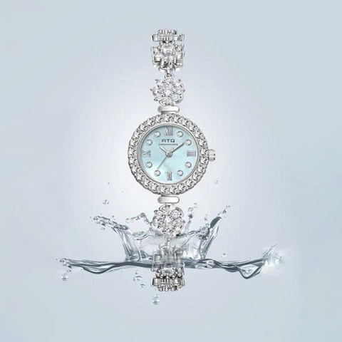 Đồng Hồ Nữ ATQ ATQ-3067 Dây Thép (Xanh Xà Cừ)