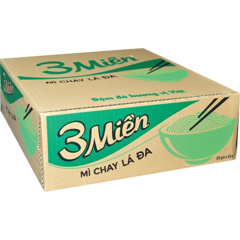 Mì 3 Miền chay lá đa gói 65g