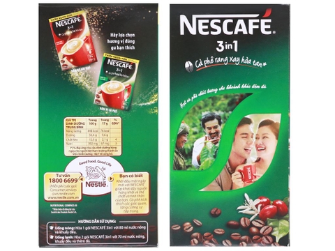 Cà phê rang xay hòa tan Nescafé 3in1 đậm vị cà phê hộp 340g