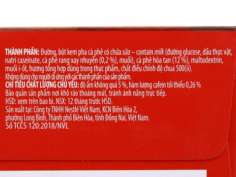 Cà phê sữa hòa tan Nescafé 3in1 đậm vị cà phê hộp 340g