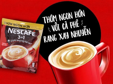 Cà phê rang xay hòa tan Nescafé 3in1 đậm đà hài hòa bịch đỏ 782g (46 gói x 17g)