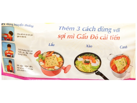 Mì Gấu Đỏ thịt bằm gói 63g