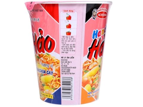 Mì ly Hảo Hảo Handy tôm chua cay 67g
