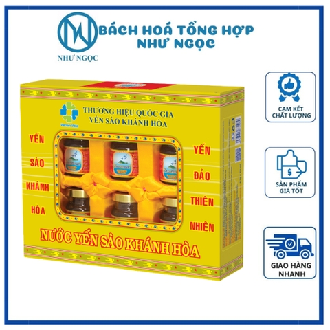 Hộp quà 6 Lọ/ Lốc 6 Lon - Nước Yến Sào Khánh Hòa Sanest