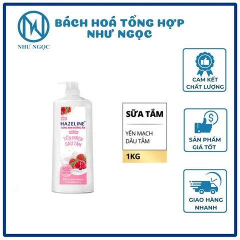 Sữa tắm dưỡng ẩm sáng da Hazeline 995ml (1kg) - Bách Hóa Tổng Hợp Như Ngọc