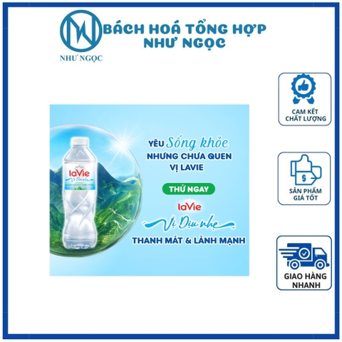 [Tặng Muỗng Đũa Inox] Nước Khoáng Thiên Nhiên Lavie Chai 500ml
