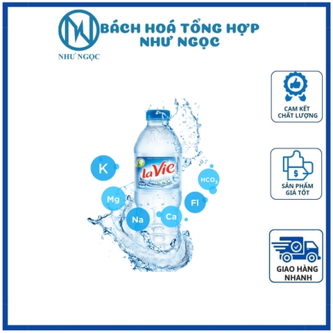 [Tặng Muỗng Đũa Inox] Nước Khoáng Thiên Nhiên Lavie Chai 500ml