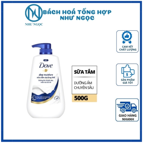 Sữa Tắm Dưỡng Thể Dove Dưỡng Ẩm Chuyển Sâu Chai Vòi 500g - Bách Hóa Tổng Hợp Như Ngọc