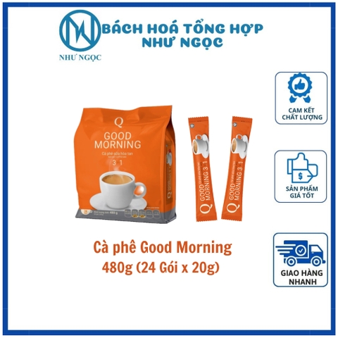 Cafe Sữa Hòa Tan 3 In 1 GOOD MORNING Uống Liền Trần Quang