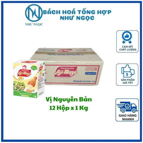 THÙNG 12 HỘP - Xốt Aji Mayo Hộp 1Kg - Bách Hóa Tổng Hợp Như Ngọc