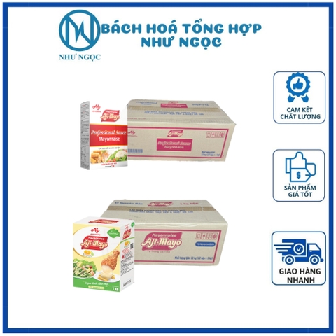 THÙNG 12 HỘP - Xốt Aji Mayo Hộp 1Kg - Bách Hóa Tổng Hợp Như Ngọc