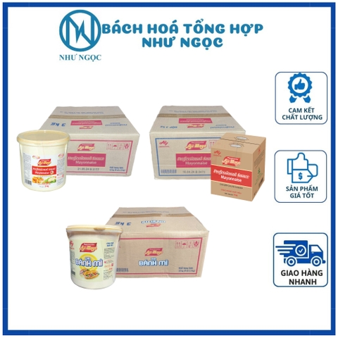 THÙNG XỐT 3KG - Xốt Aji Mayo Xô Lớn Tiết Kiệm - Bách Hóa Tồng Hợp Như Ngọc
