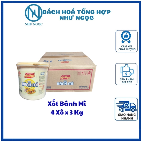 THÙNG XỐT 3KG - Xốt Aji Mayo Xô Lớn Tiết Kiệm - Bách Hóa Tồng Hợp Như Ngọc