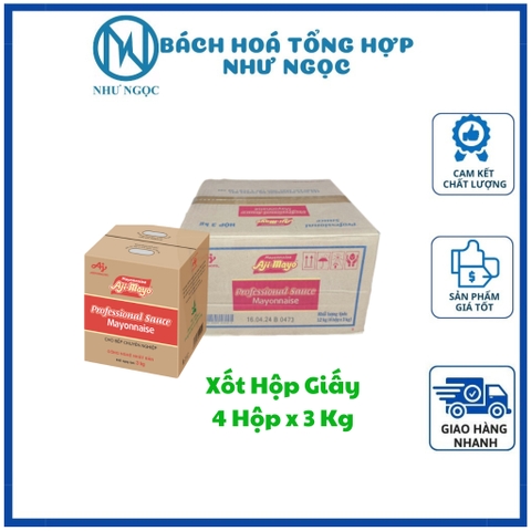 THÙNG XỐT 3KG - Xốt Aji Mayo Xô Lớn Tiết Kiệm - Bách Hóa Tồng Hợp Như Ngọc